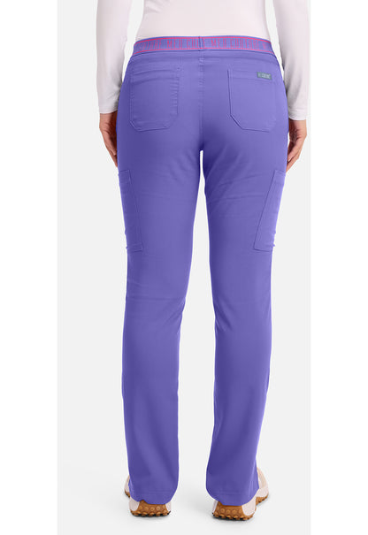 Touch MC7739 Women's Yoga 2 Cargo Pocket Scrub Pants Electric Lavender
