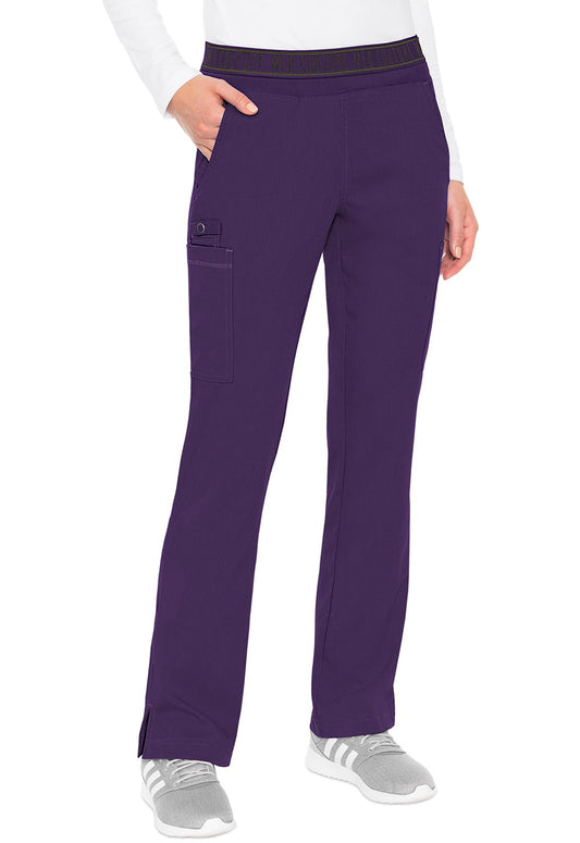 Touch MC7739 Women's Yoga 2 Cargo Pocket Scrub Pants Eggplant