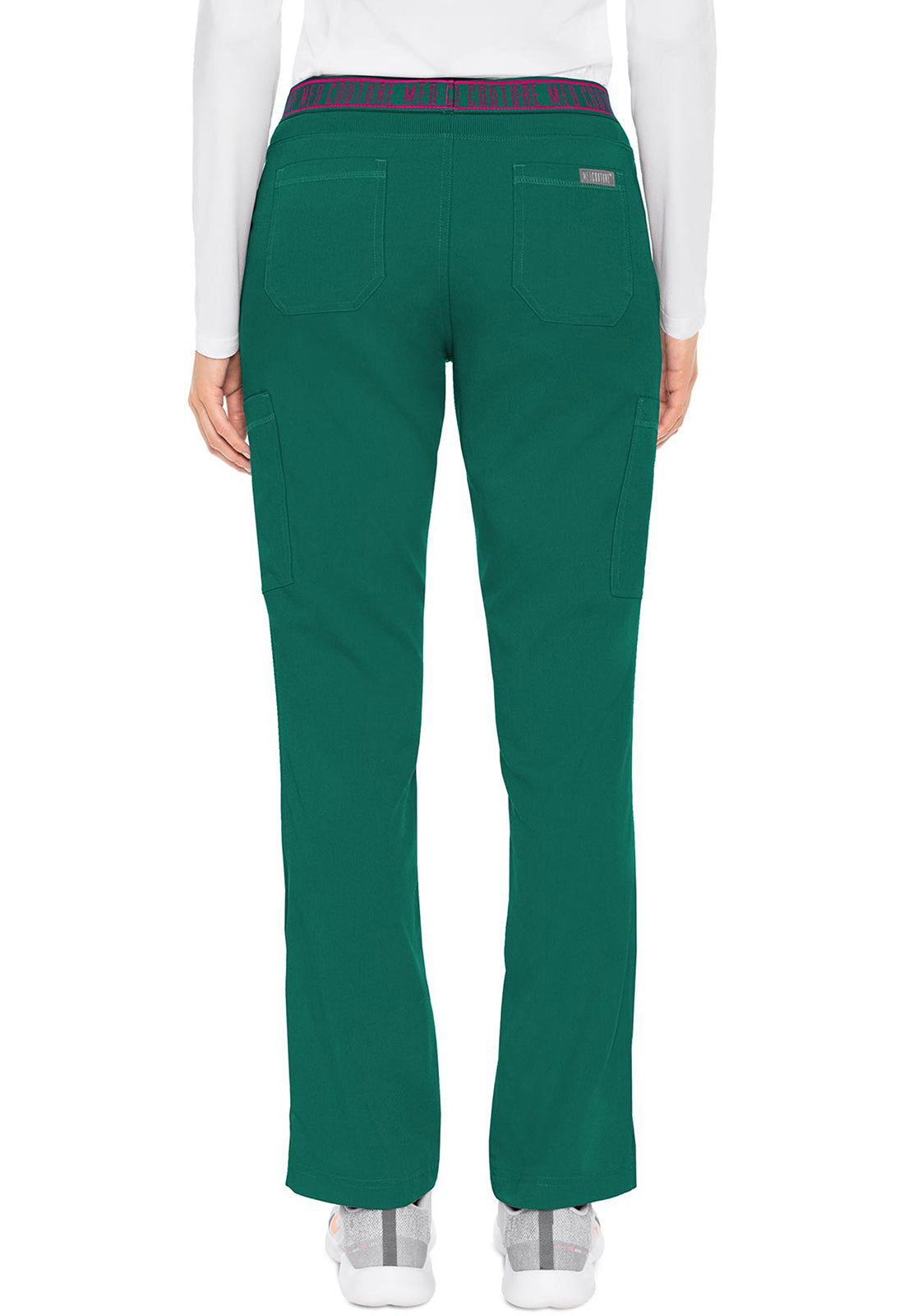Touch MC7739 Women's Yoga 2 Cargo Pocket Scrub Pants Hunter Green