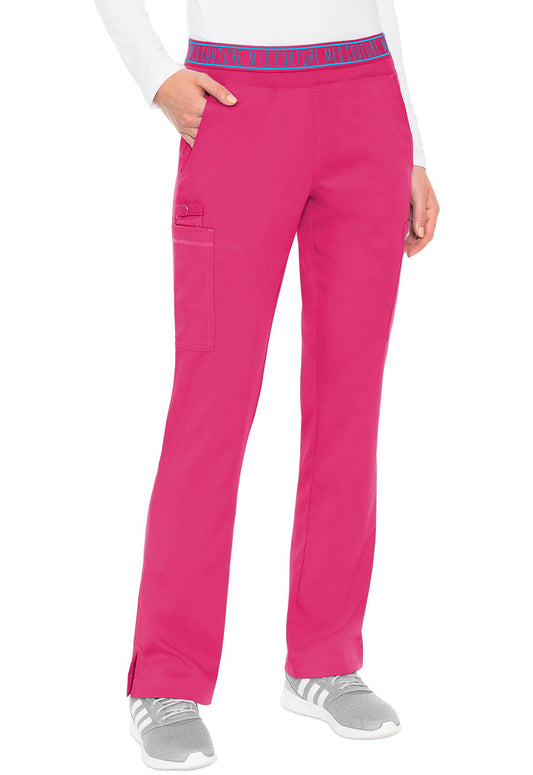 Touch MC7739 Women's Yoga 2 Cargo Pocket Scrub Pants Pink Punch