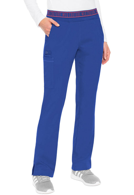 Touch MC7739 Women's Yoga 2 Cargo Pocket Scrub Pants Royal