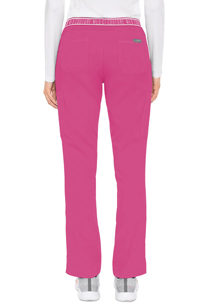 Touch MC7739 Yoga 2 Cargo Pocket Pants Raspberry Tart Model Image Back | Med Couture