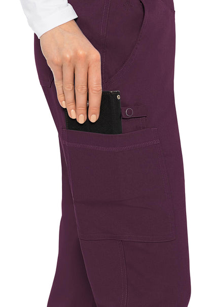 Touch MC7739 Women's Yoga 2 Cargo Pocket Scrub Pants Wine