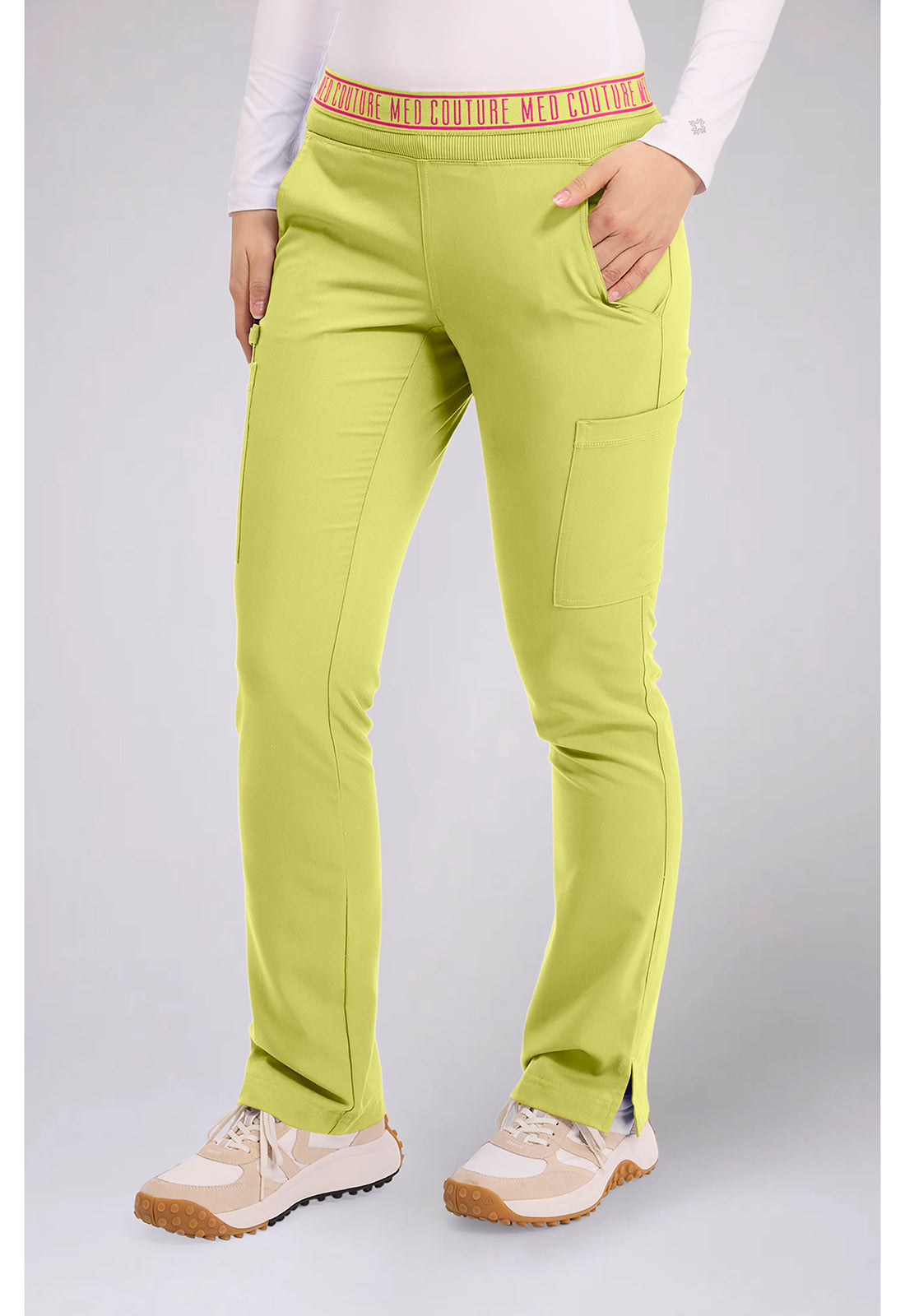 Touch MC7739 Women's Yoga 2 Cargo Pocket Scrub Pants Wasabi