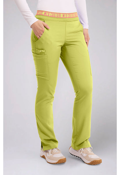 Touch MC7739 Women's Yoga 2 Cargo Pocket Scrub Pants Wasabi