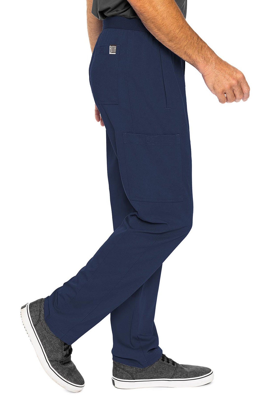 Touch MC7779 Hutton Straight Leg Pants Navy Model Image Left Side | Rothwear