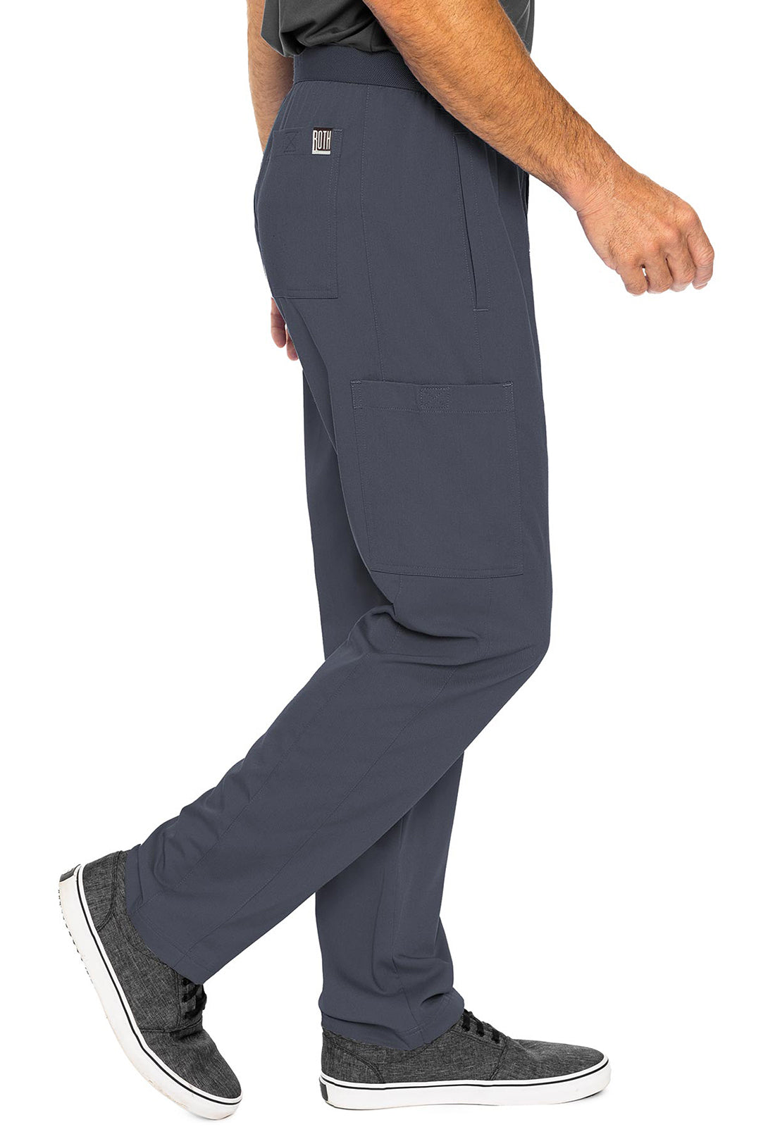 Touch MC7779 Hutton Straight Leg Pants Pewter Model Image Left Side | Rothwear