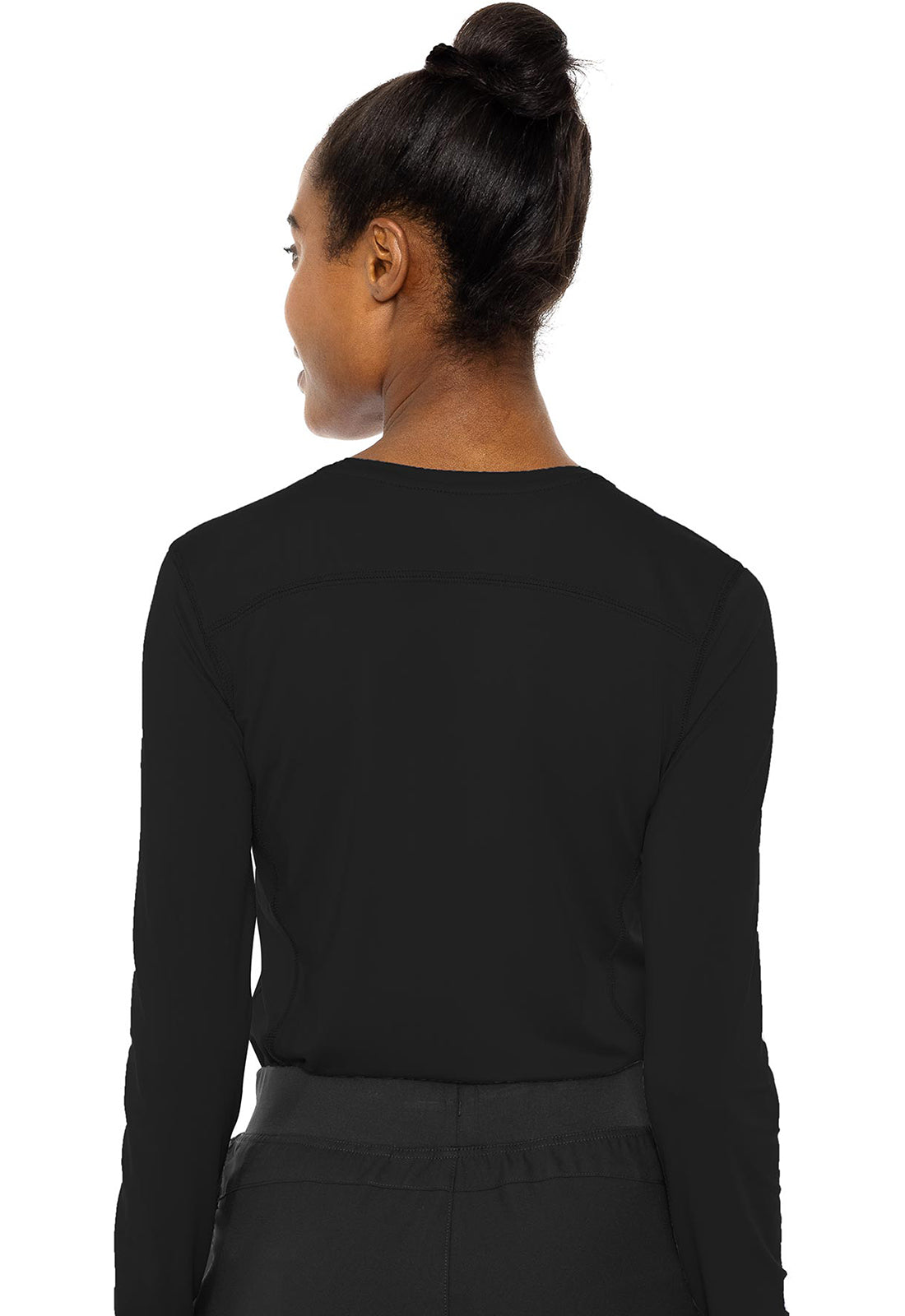 Layers MC8499 Performance Knit Tee Black Model Image Back | Med Couture