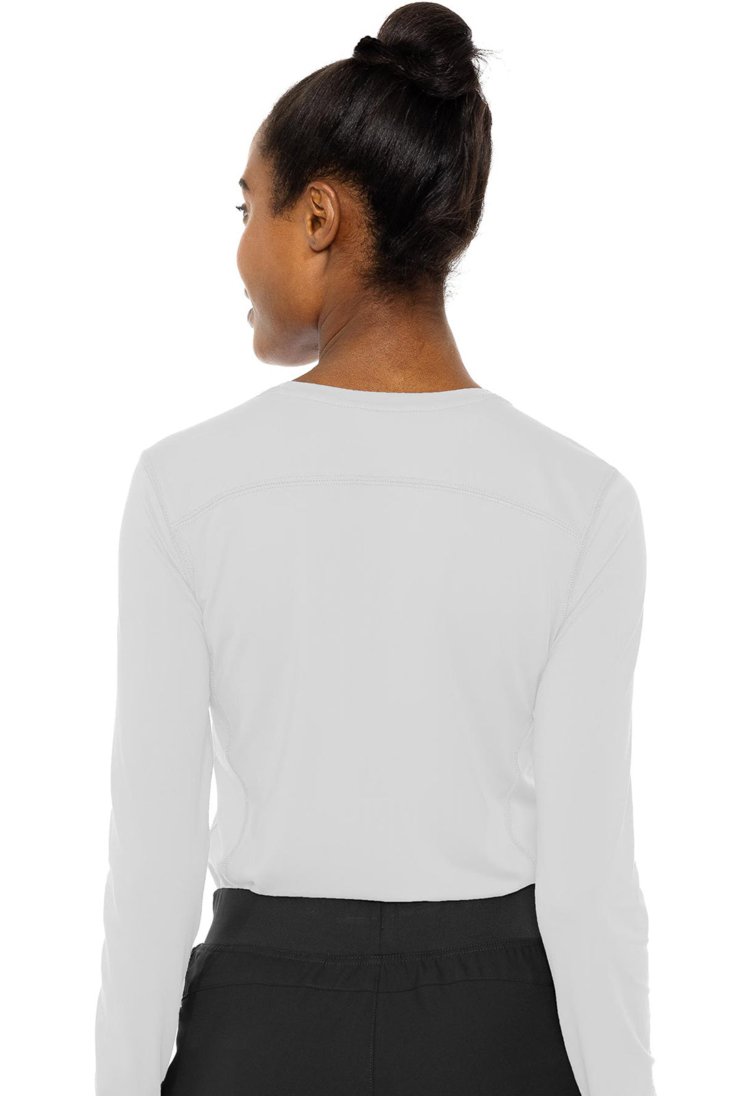 Layers MC8499 Performance Knit Tee WHITE Model Image Back | Med Couture