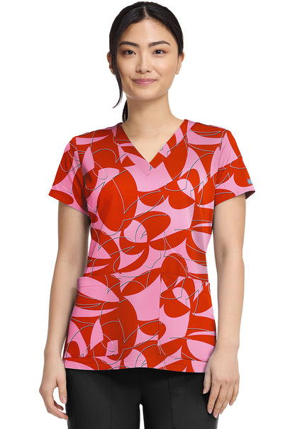 Prints MC8564 V-Neck Print Top Hopscotch