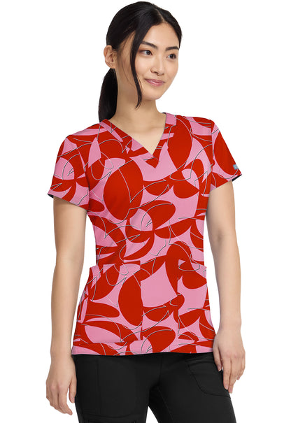 Prints MC8564 V-Neck Print Top Hopscotch