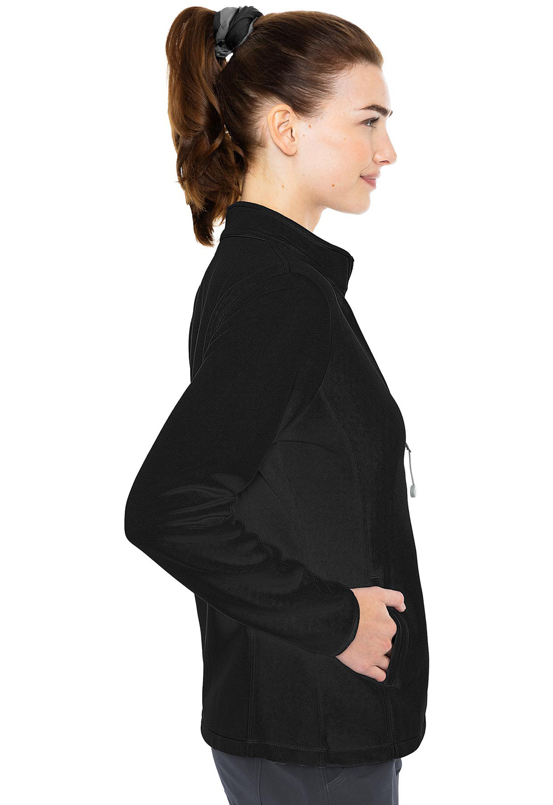 Layers MC8684MN Performance Fleece Jacket Black Model Image Left Side | Med Couture