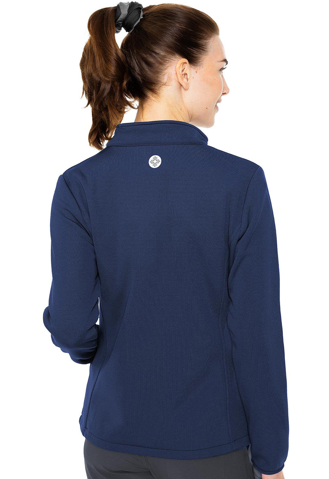 Layers MC8684 Performance Fleece Jacket New Navy Model Image Back | Med Couture