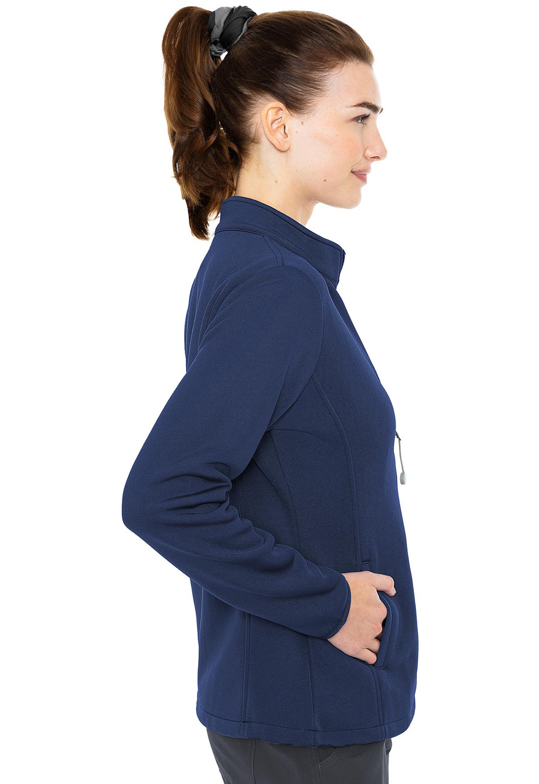 Layers MC8684 Performance Fleece Jacket New Navy Model Image Left Side | Med Couture