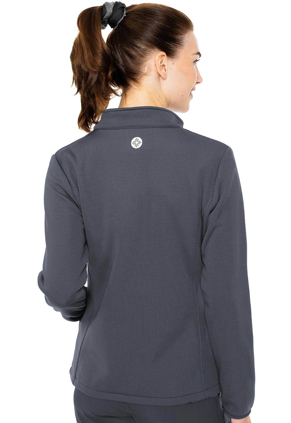 Layers MC8684 Performance Fleece Jacket Pewter Model Image Back | Med Couture