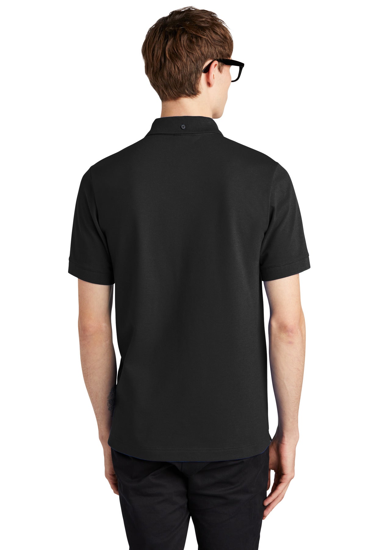 Mercer+Mettle Stretch Heavyweight Pique Polo MM1000 Deep Black