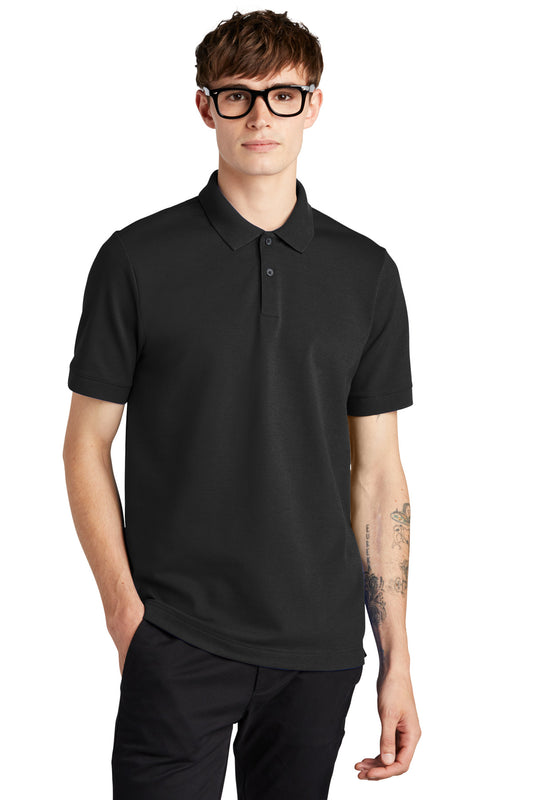 Mercer+Mettle Stretch Heavyweight Pique Polo MM1000 Deep Black