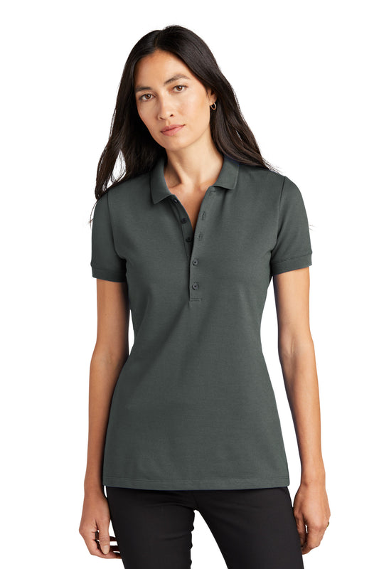 Mercer+Mettle Women's Stretch Heavyweight Pique Polo MM1001 Anchor Grey