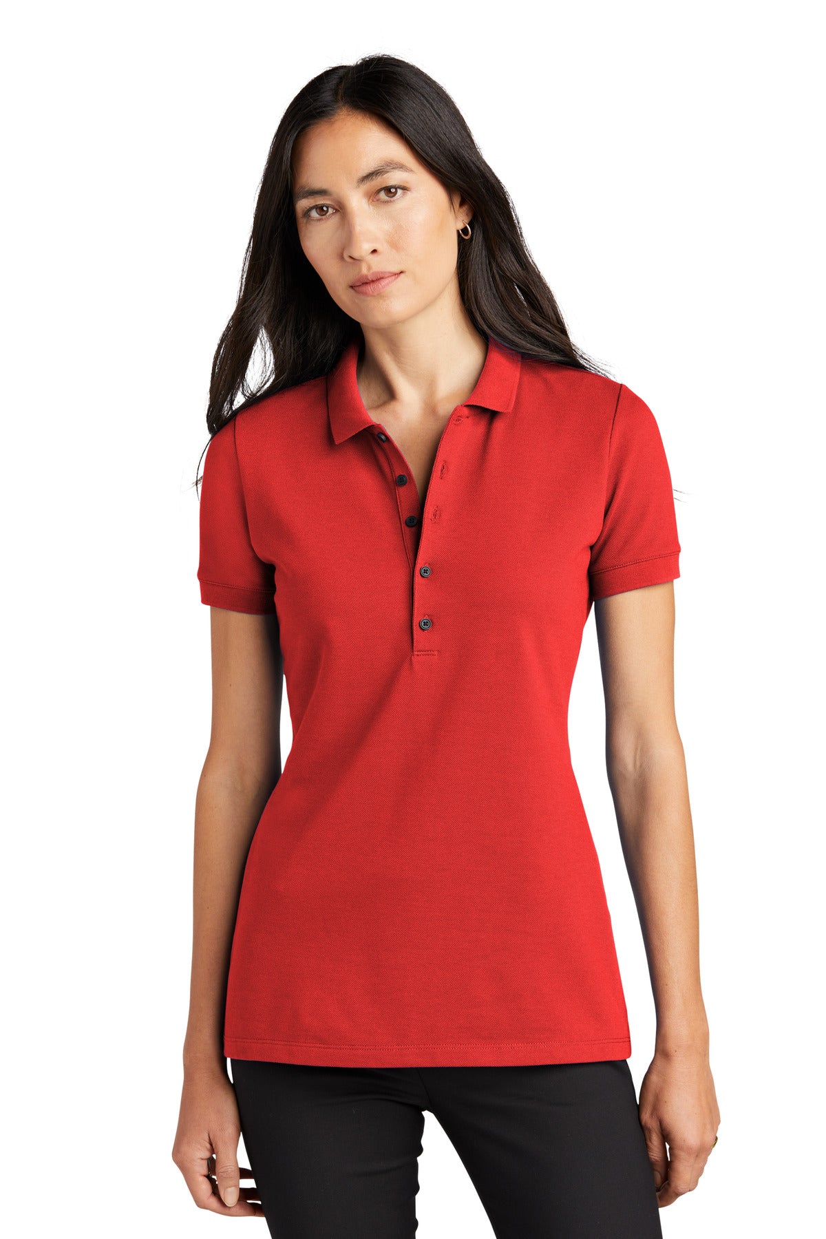 Mercer+Mettle Women's Stretch Heavyweight Pique Polo MM1001 Apple Red