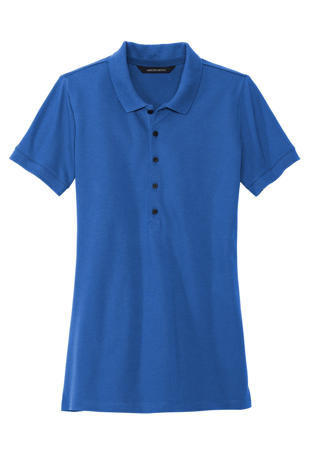 Mercer+Mettle Women's Stretch Heavyweight Pique Polo MM1001 Blue Note