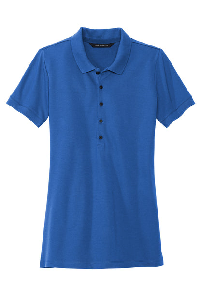 Mercer+Mettle Women's Stretch Heavyweight Pique Polo MM1001 Blue Note