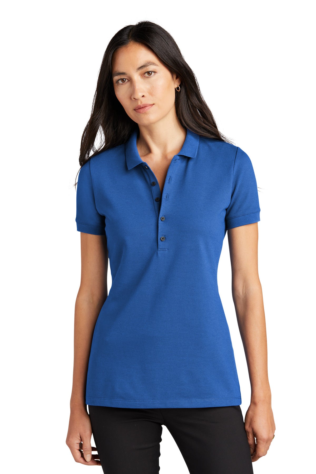 Mercer+Mettle Women's Stretch Heavyweight Pique Polo MM1001 Blue Note