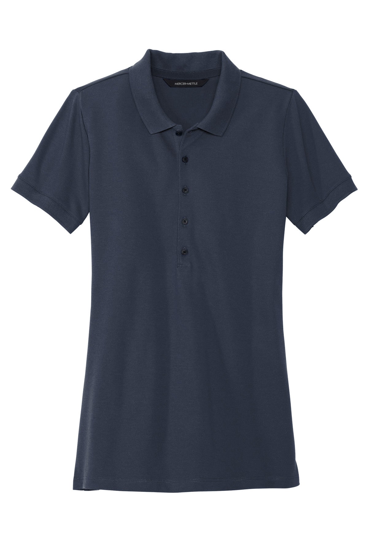Mercer+Mettle Women's Stretch Heavyweight Pique Polo MM1001 Night Navy