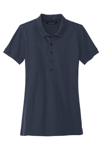 Mercer+Mettle Women's Stretch Heavyweight Pique Polo MM1001 Night Navy