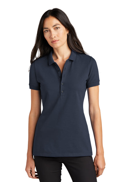 Mercer+Mettle Women's Stretch Heavyweight Pique Polo MM1001 Night Navy