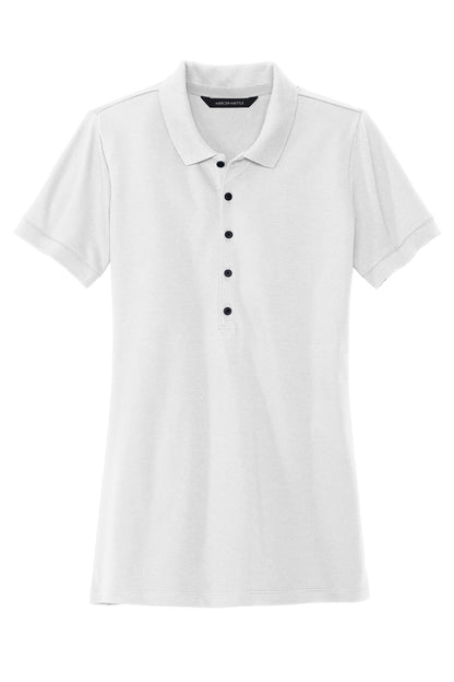 Mercer+Mettle Women's Stretch Heavyweight Pique Polo MM1001 White