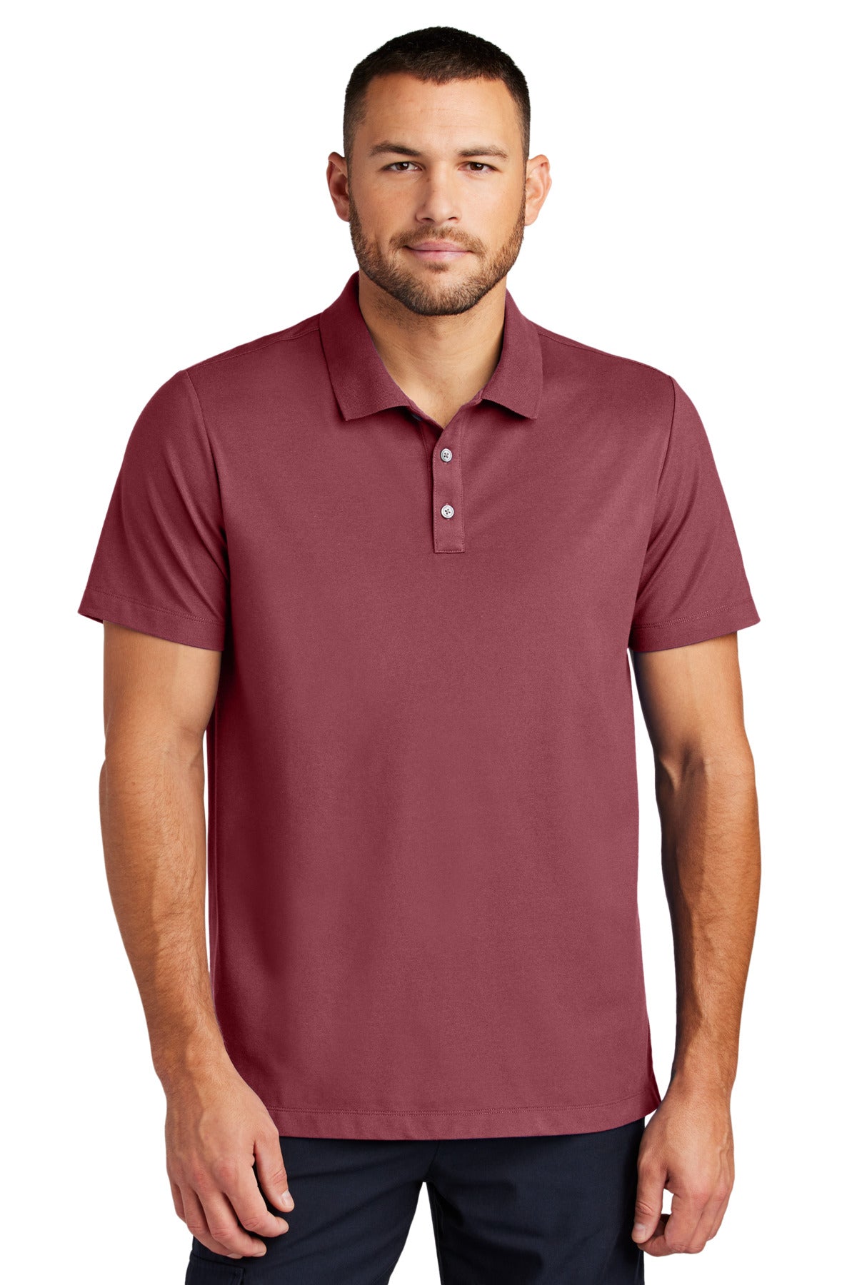 Mercer+Mettle Stretch Pique Polo MM1004 Rosewood