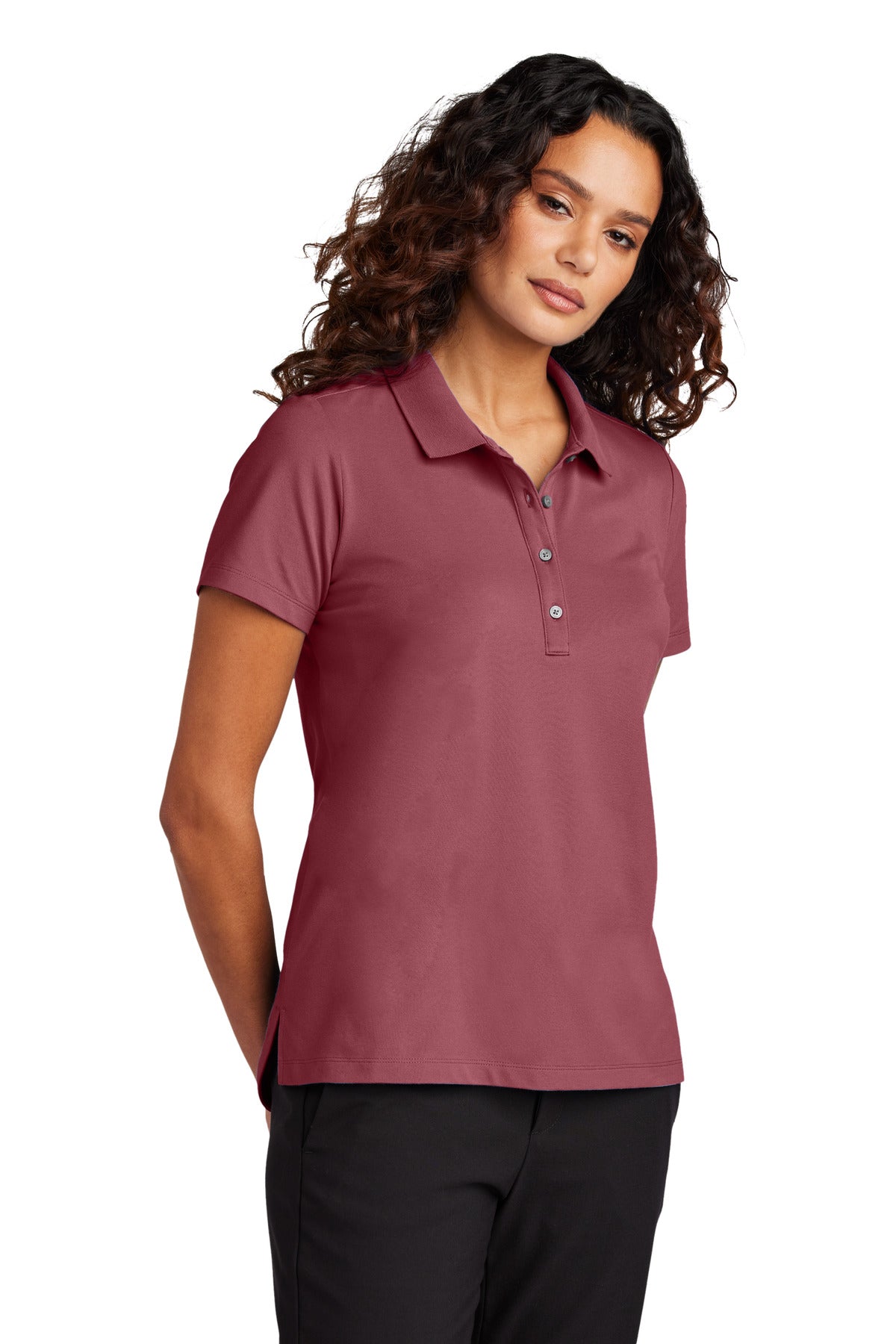 Mercer+Mettle Women's Stretch Pique Polo MM1005 Rosewood