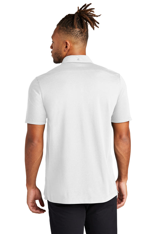 Mercer+Mettle Stretch Pique Full-Button Polo MM1006 White