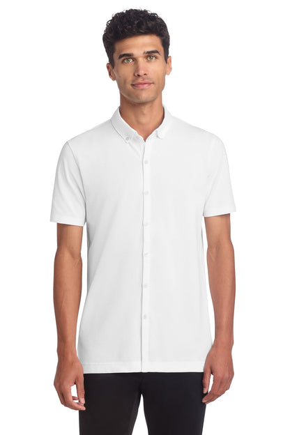 Mercer+Mettle Stretch Pique Full-Button Polo image 1