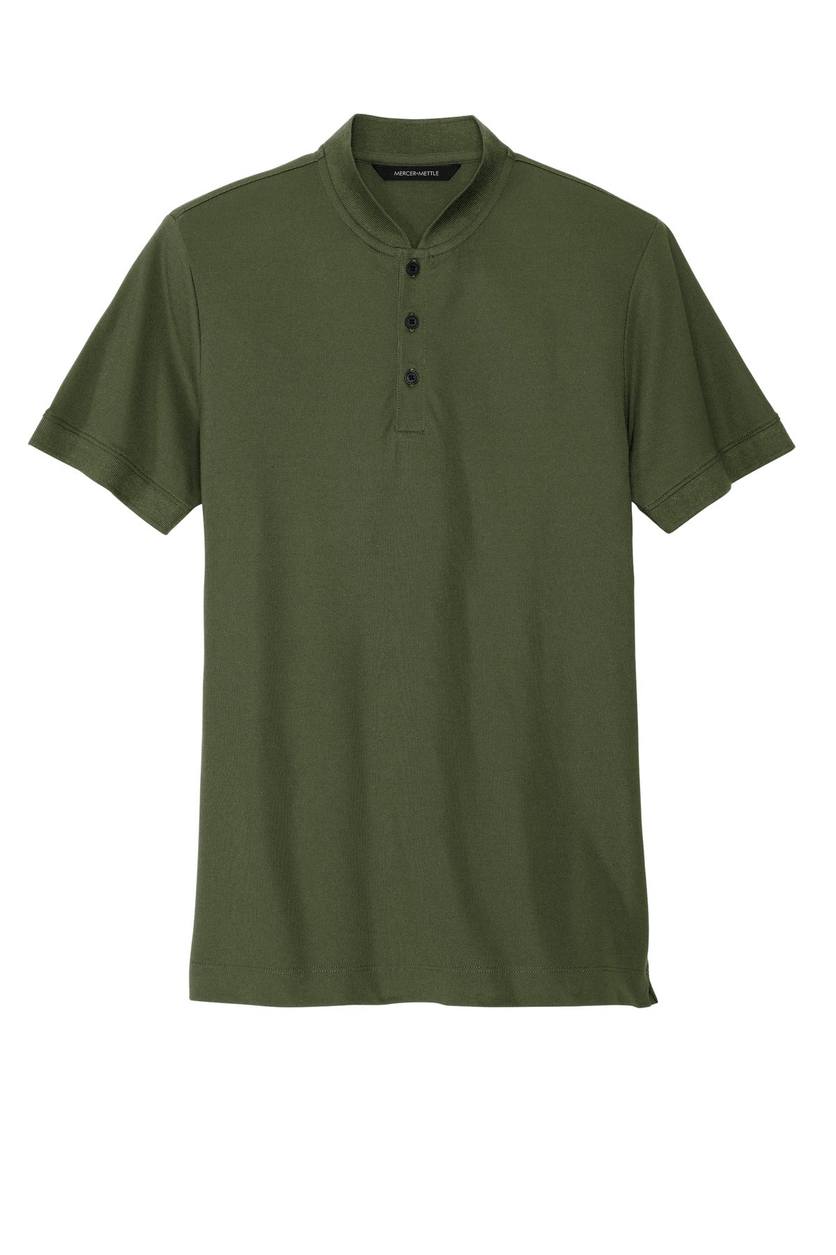 Mercer+Mettle Stretch Pique Henley MM1008 Townsend Green