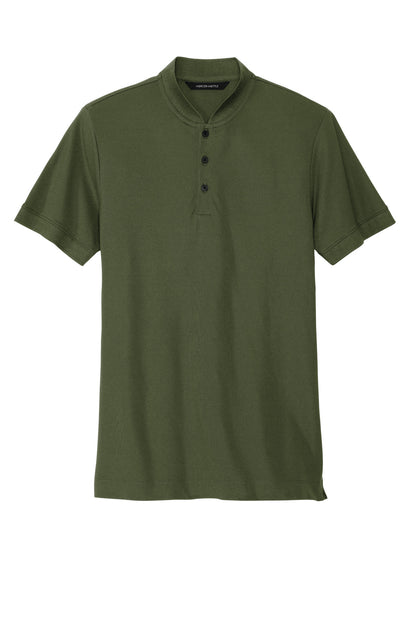 Mercer+Mettle Stretch Pique Henley MM1008 Townsend Green