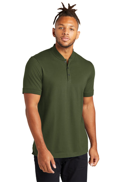 Mercer+Mettle Stretch Pique Henley MM1008 Townsend Green