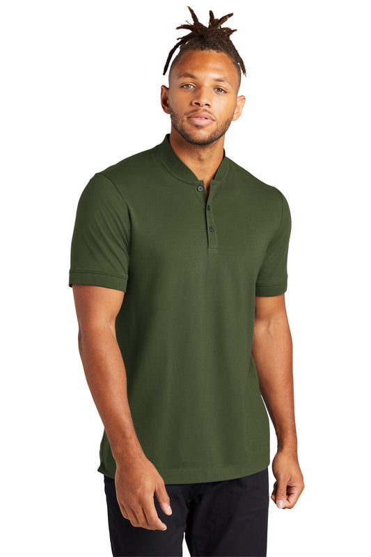 Mercer+Mettle Stretch Pique Henley MM1008 Townsend Green