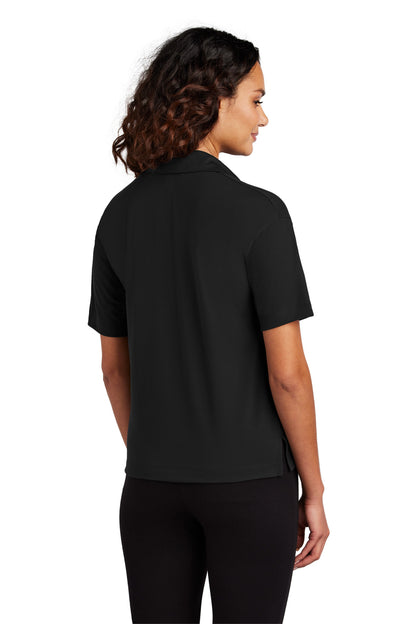 Mercer+Mettle Women's Stretch Jersey Polo MM1015 Deep Black