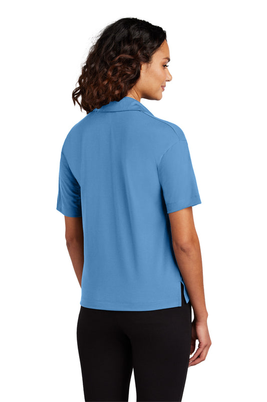 Mercer+Mettle Women's Stretch Jersey Polo MM1015 Parisian Blue