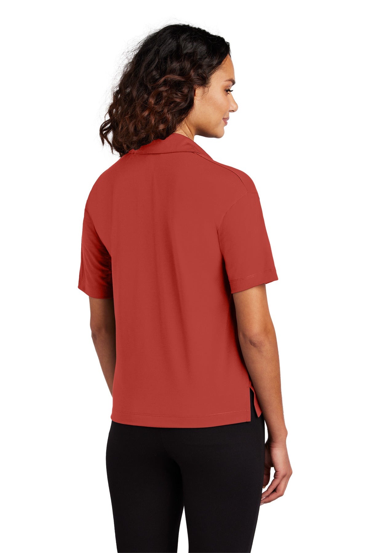 Mercer+Mettle Women's Stretch Jersey Polo MM1015 Terracotta
