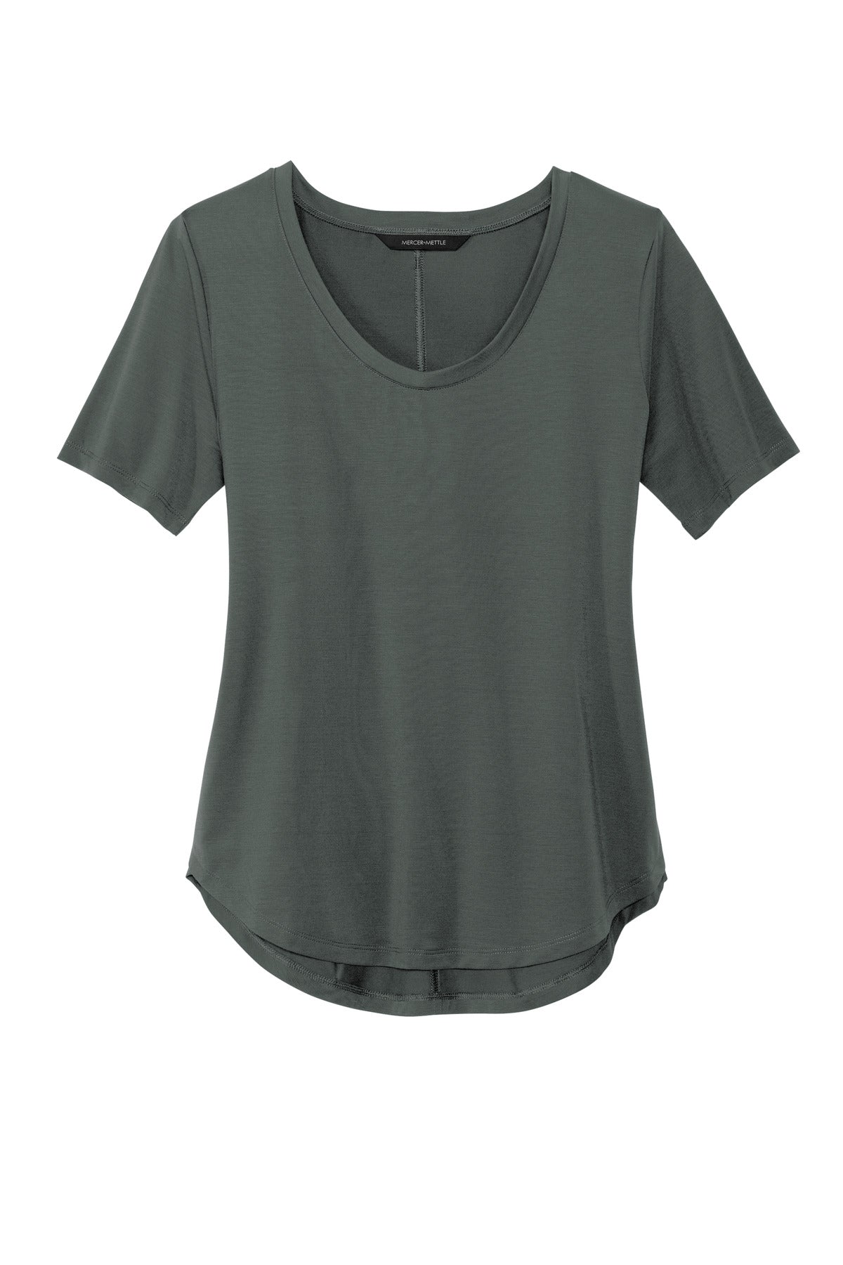 Mercer+Mettle Women's Stretch Jersey Relaxed Scoop MM1017 Anchor Grey