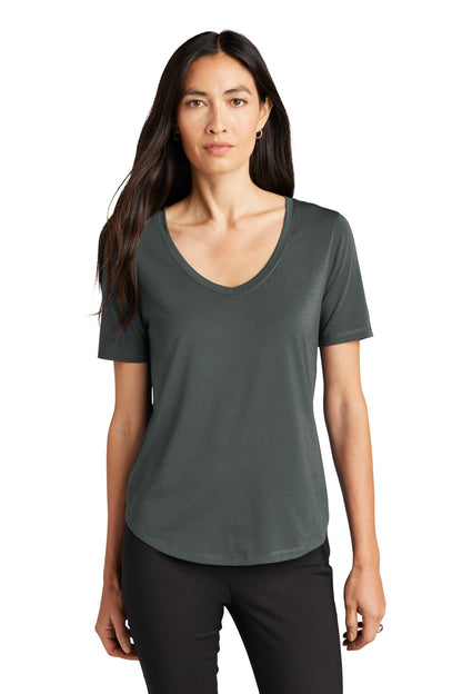 Mercer+Mettle Women's Stretch Jersey Relaxed Scoop MM1017 Anchor Grey