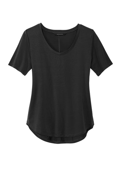Mercer+Mettle Women's Stretch Jersey Relaxed Scoop MM1017 Deep Black