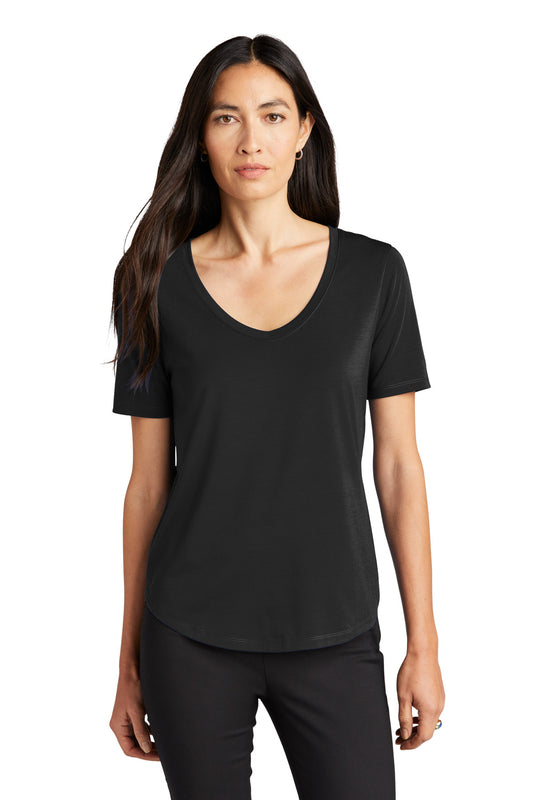 Mercer+Mettle Women's Stretch Jersey Relaxed Scoop MM1017 Deep Black