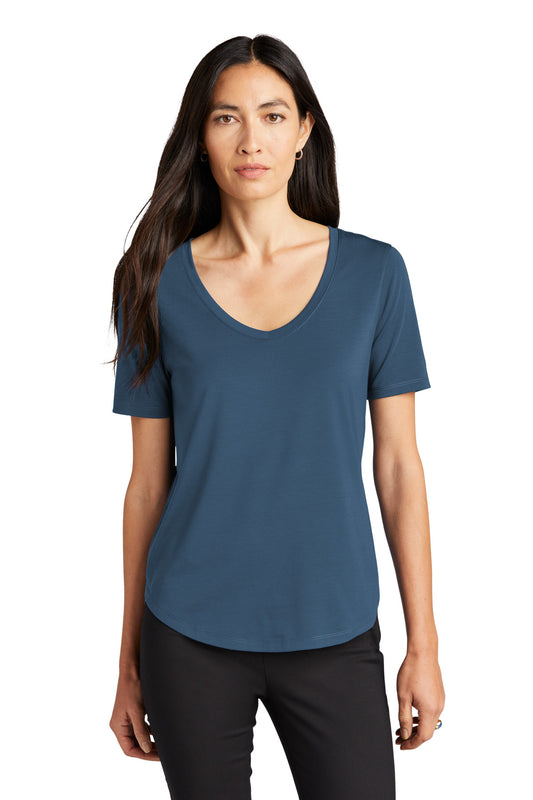 Mercer+Mettle Women's Stretch Jersey Relaxed Scoop MM1017 Insignia Blue
