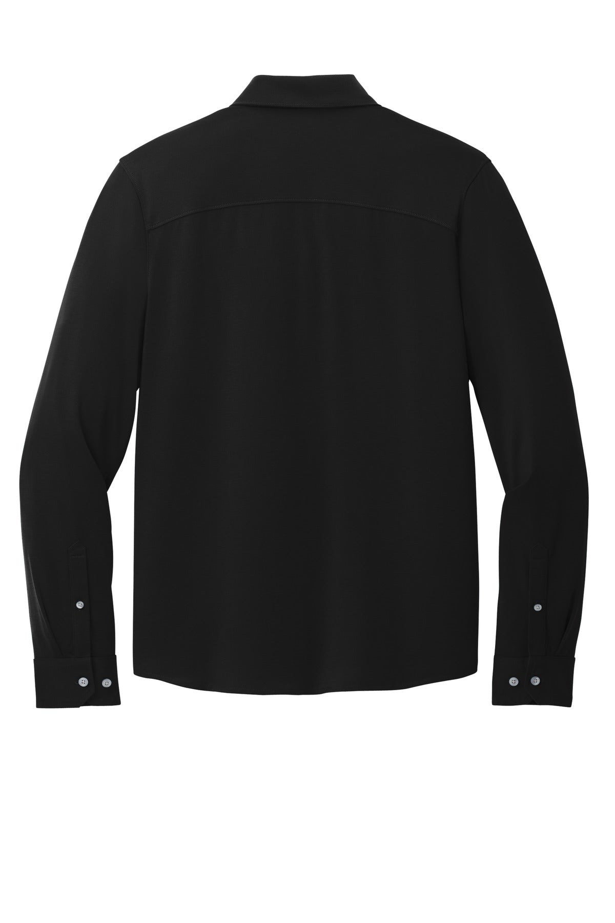 Mercer+Mettle Stretch Jersey Long Sleeve Shirt MM1018 Deep Black