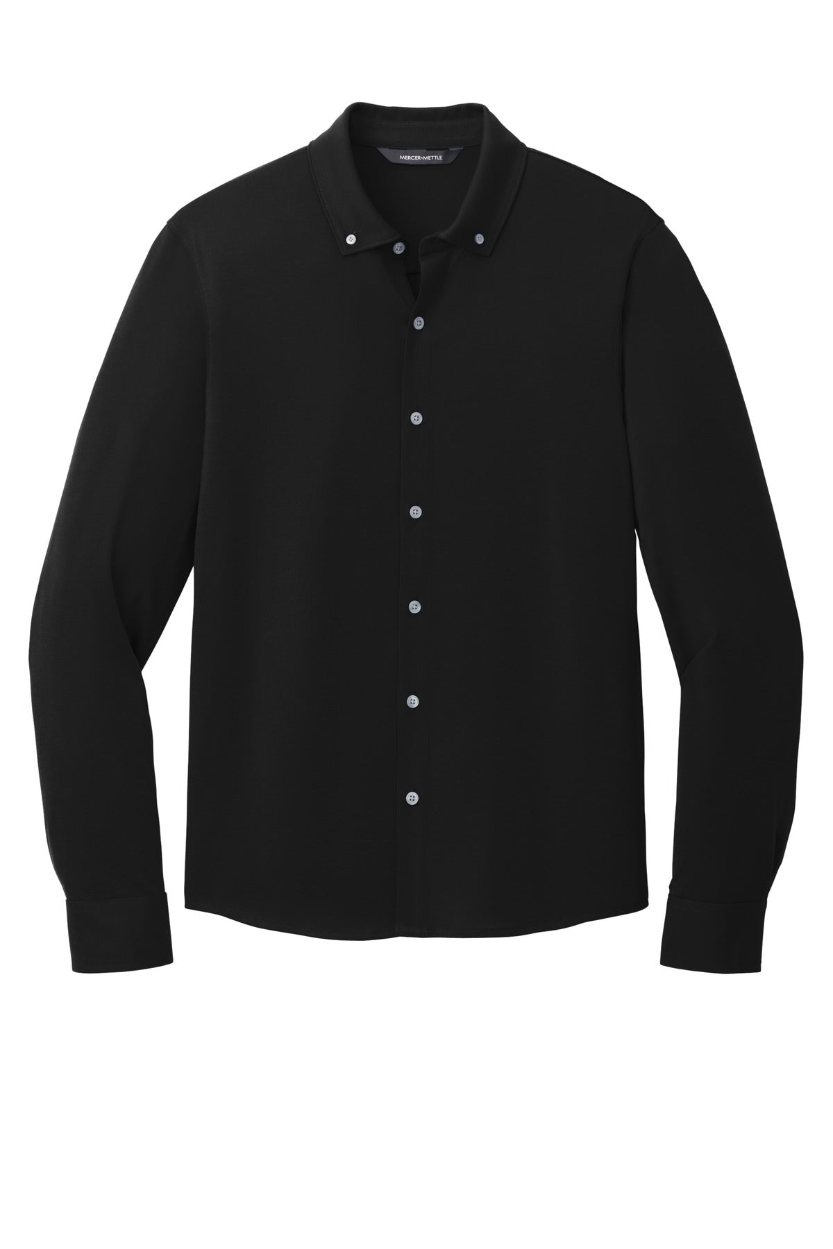 Mercer+Mettle Stretch Jersey Long Sleeve Shirt MM1018 Deep Black