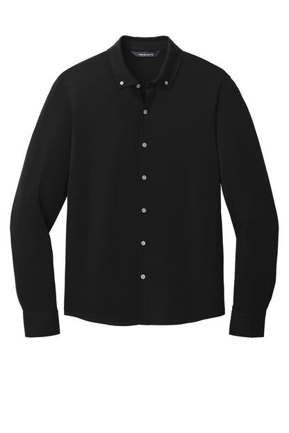 Mercer+Mettle Stretch Jersey Long Sleeve Shirt MM1018 Deep Black
