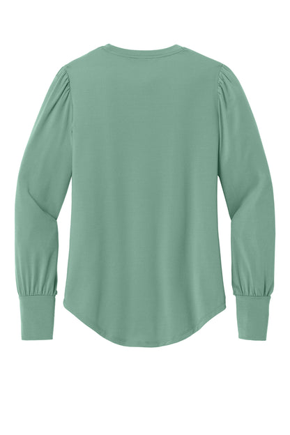Mercer+Mettle Women's Stretch Jersey Long Sleeve Blouson Top MM1019 Sage